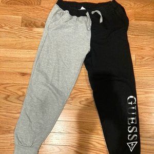Guess Black Gray Drawstring Girl Sweatpants Size 12-14